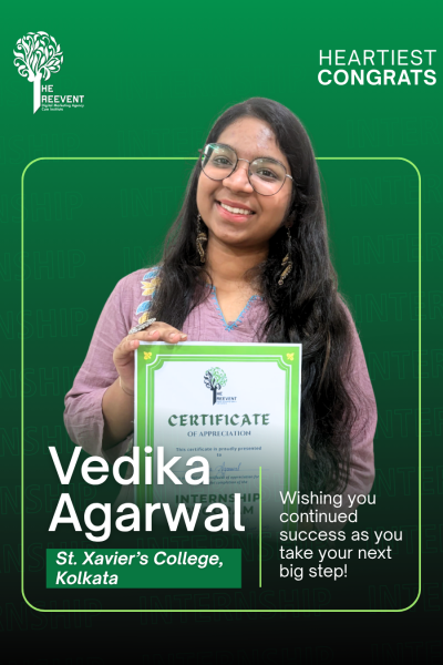 Treevent Intern congrats-Vedika- Green2